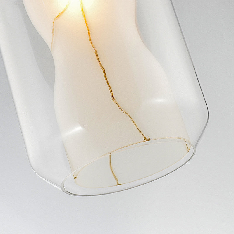 Clear Glass Lantern Pendant Light Simple 8