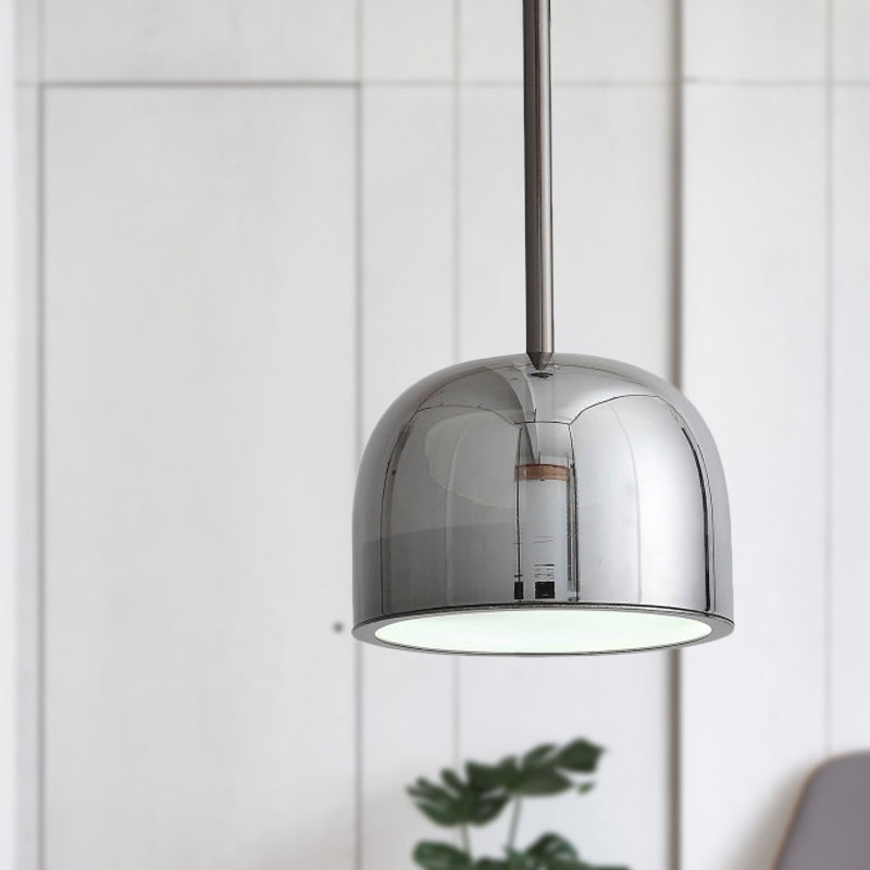 Black Dome Hanging Ceiling Light Contemporary 1 Head Metal Pendant Light Fixture for Study Room Black Clearhalo 'Ceiling Lights' 'Modern Pendants' 'Modern' 'Pendant Lights' 'Pendants' Lighting' 288472