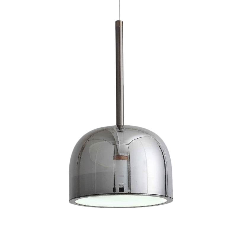 Black Dome Hanging Ceiling Light Contemporary 1 Head Metal Pendant Light Fixture for Study Room Clearhalo 'Ceiling Lights' 'Modern Pendants' 'Modern' 'Pendant Lights' 'Pendants' Lighting' 288476