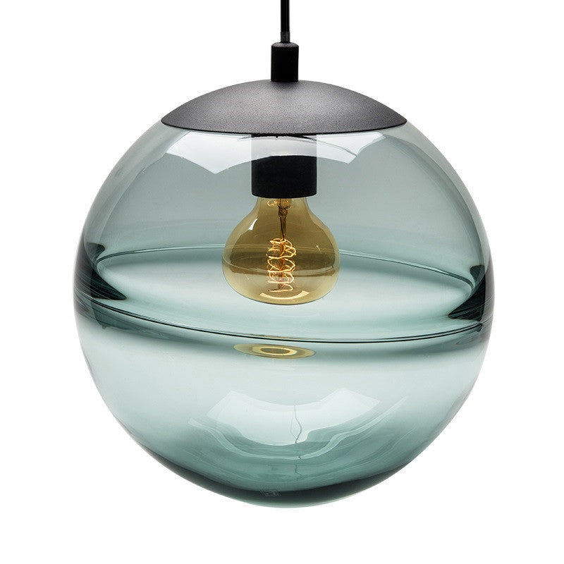 Sphere Pendant Lighting Modernism Blue/Coffee Glass 1 Head 8