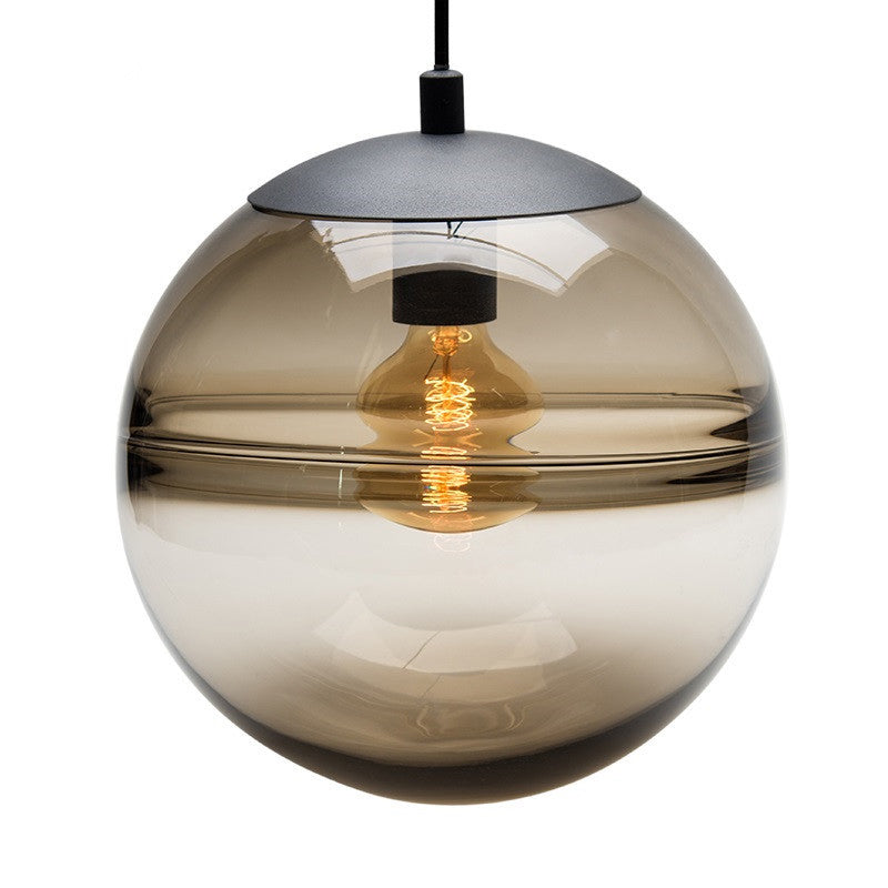 Sphere Pendant Lighting Modernism Blue/Coffee Glass 1 Head 8