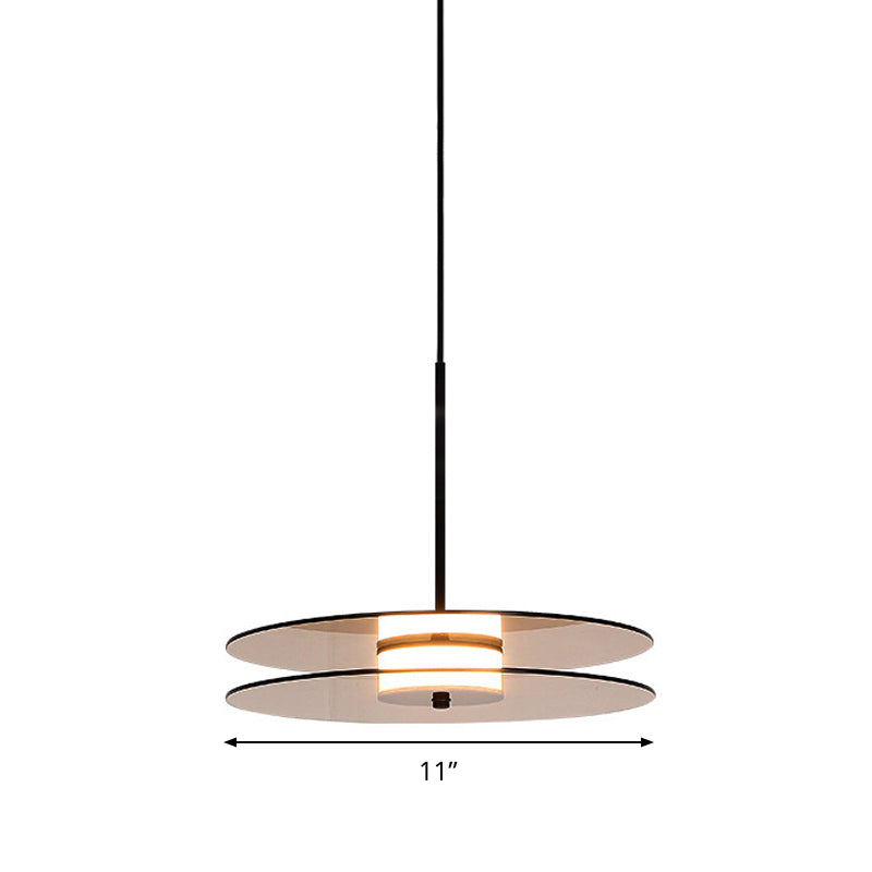 Tan Glass Disc Hanging Light Fixture Nordic 1 Light Pendant Ceiling Light for Dining Room Clearhalo 'Ceiling Lights' 'Glass shade' 'Glass' 'Modern Pendants' 'Modern' 'Pendant Lights' 'Pendants' Lighting' 290618