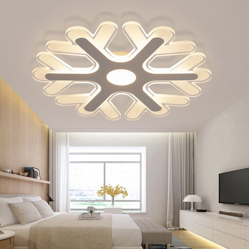 White Coral Flush Ceiling Light 16