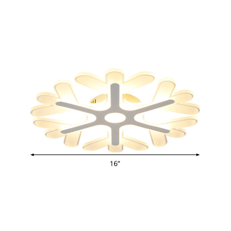 White Coral Flush Ceiling Light 16