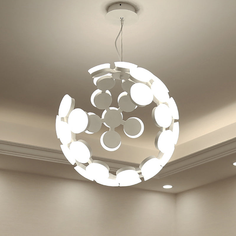 White Molecular Hanging Ceiling Light Contemporary Acrylic LED Chandelier Lighting White Clearhalo 'Ceiling Lights' 'Chandeliers' 'Modern Chandeliers' 'Modern' Lighting' 292868