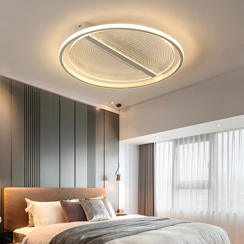 Ultra-Thin Acrylic Flush Mount Minimalist White LED Ceiling Light in Warm/White Light for Bedroom Clearhalo 'Ceiling Lights' 'Close To Ceiling Lights' 'Close to ceiling' 'Flush mount' Lighting' 295260