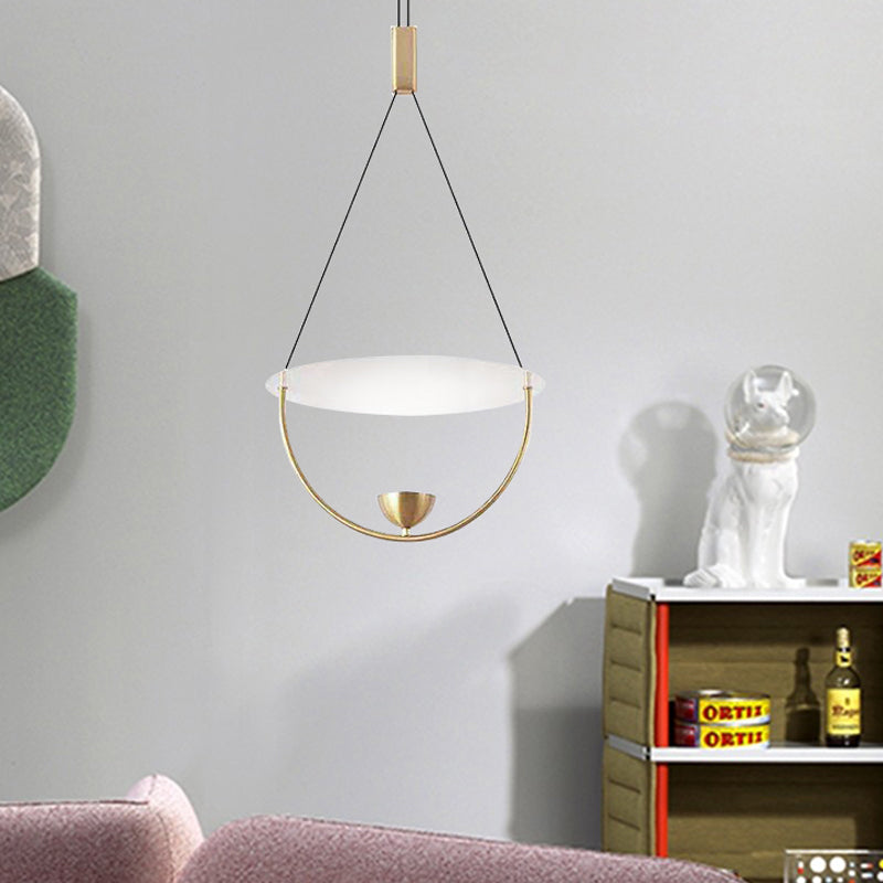 Super Thin Acrylic Teardrop Pendant Light Simple LED Gold Finish Hanging Lamp in Warm Light Gold Clearhalo 'Ceiling Lights' 'Modern Pendants' 'Modern' 'Pendant Lights' 'Pendants' Lighting' 295318