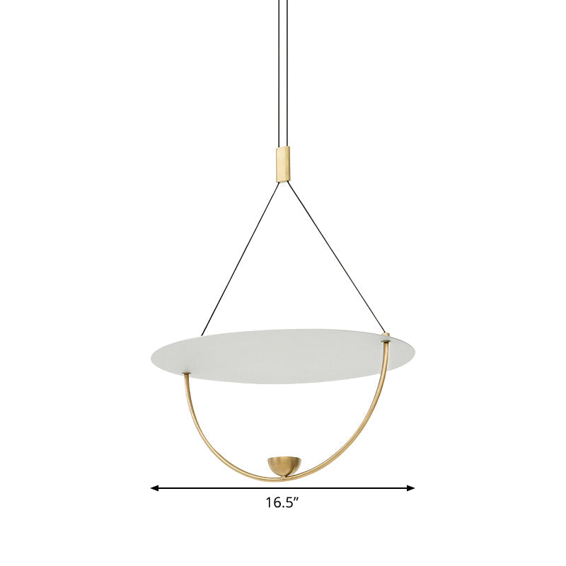 Super Thin Acrylic Teardrop Pendant Light Simple LED Gold Finish Hanging Lamp in Warm Light Clearhalo 'Ceiling Lights' 'Modern Pendants' 'Modern' 'Pendant Lights' 'Pendants' Lighting' 295322