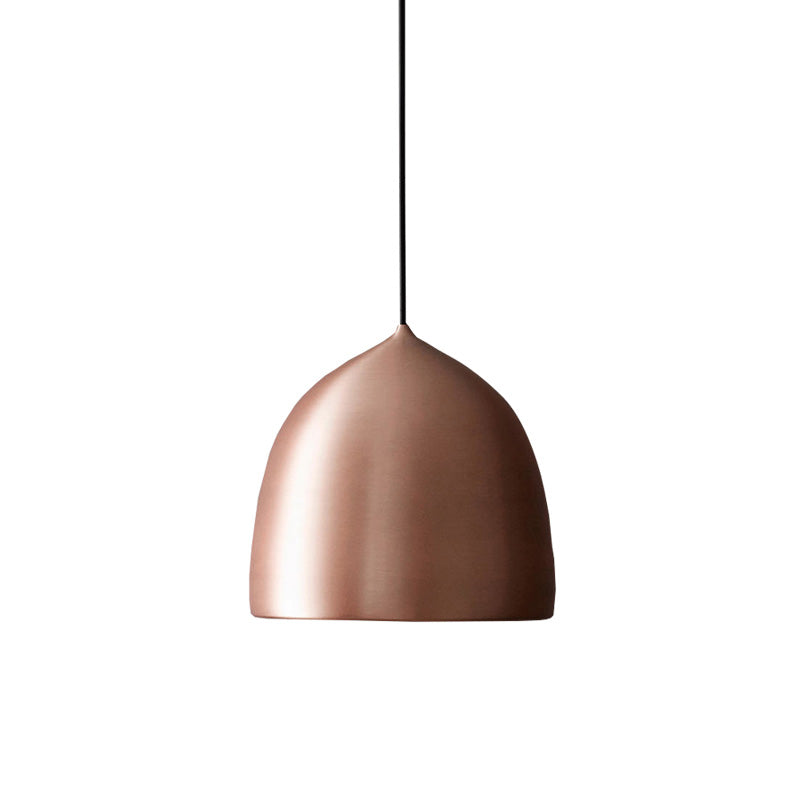 Metal Domed Shaped Hanging Light Modern Style 1 Light Black/Copper Suspension Pendant for Dining Room Clearhalo 'Ceiling Lights' 'Modern Pendants' 'Modern' 'Pendant Lights' 'Pendants' Lighting' 295569