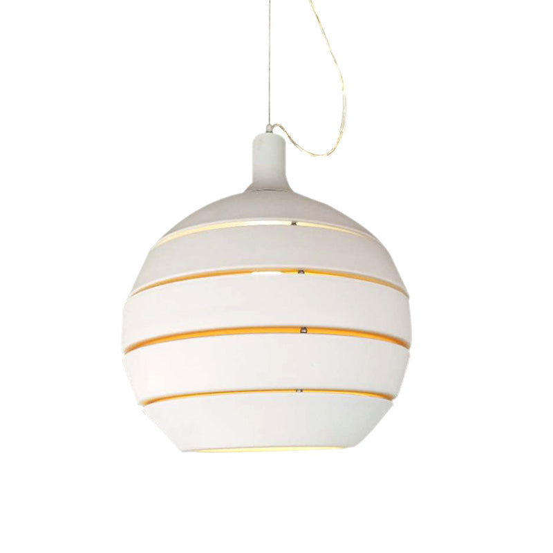 White Globe Drop Pendant Contemporary 1 Light Metal Suspension Lamp for Dining Room Clearhalo 'Ceiling Lights' 'Modern Pendants' 'Modern' 'Pendant Lights' 'Pendants' Lighting' 296167