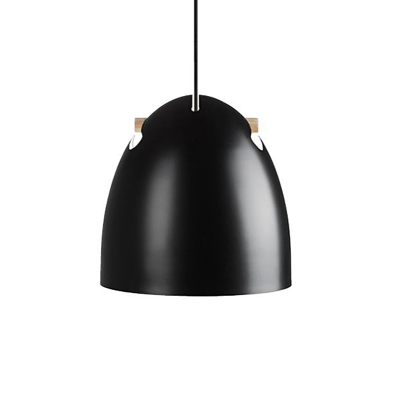 Dome Metal Pendant Lamp Modernism 1 Head Black Hanging Light Fixture for Restaurant Clearhalo 'Ceiling Lights' 'Modern Pendants' 'Modern' 'Pendant Lights' 'Pendants' Lighting' 296878