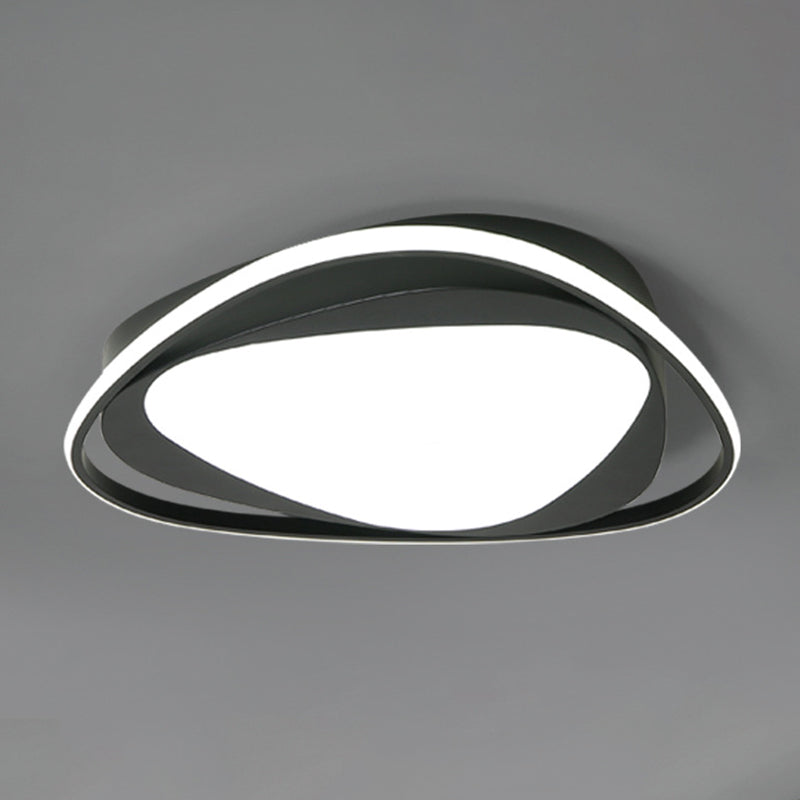 Triangle Metal Ceiling Light Fixture Contemporary Black 16.5