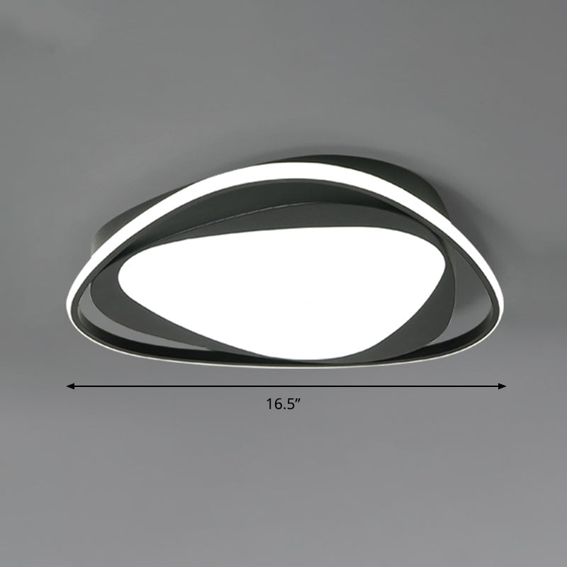 Triangle Metal Ceiling Light Fixture Contemporary Black 16.5