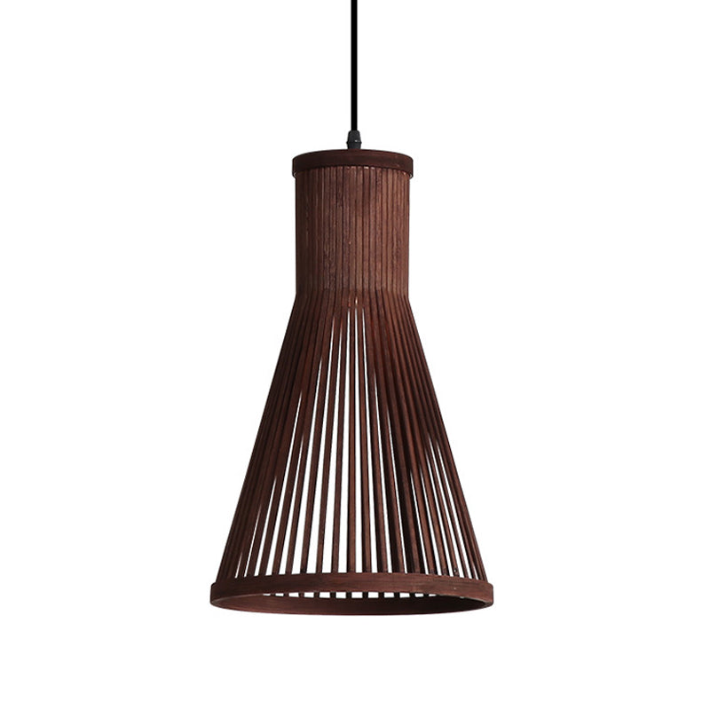 Cone Pendant Light Fixture Modern Bamboo 16