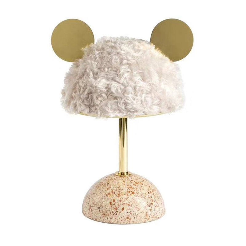 Domed Table Lamp Modern Style Contemporary 1 Light White/Pink/Green Task Light with Base Clearhalo 'Lamps' 'Table Lamps' Lighting' 298115