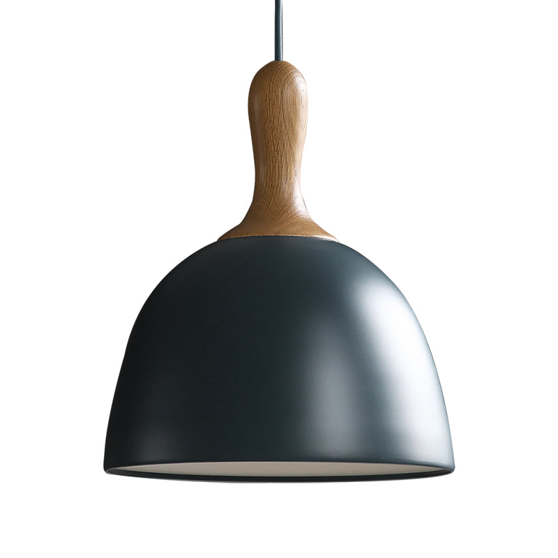 Dome Metal Pendant Ceiling Light Modern Style 1 Light Dark Army Green Hanging Lamp Clearhalo 'Ceiling Lights' 'Modern Pendants' 'Modern' 'Pendant Lights' 'Pendants' Lighting' 313190