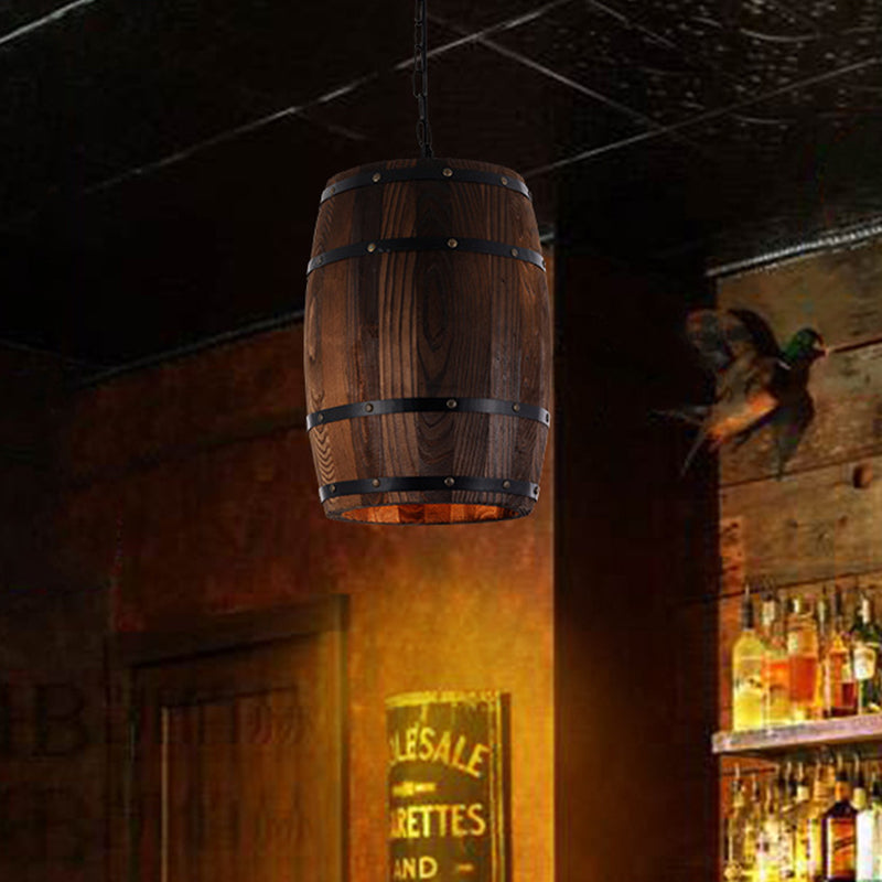 Farmhouse Barrel Pendant Lamp 10