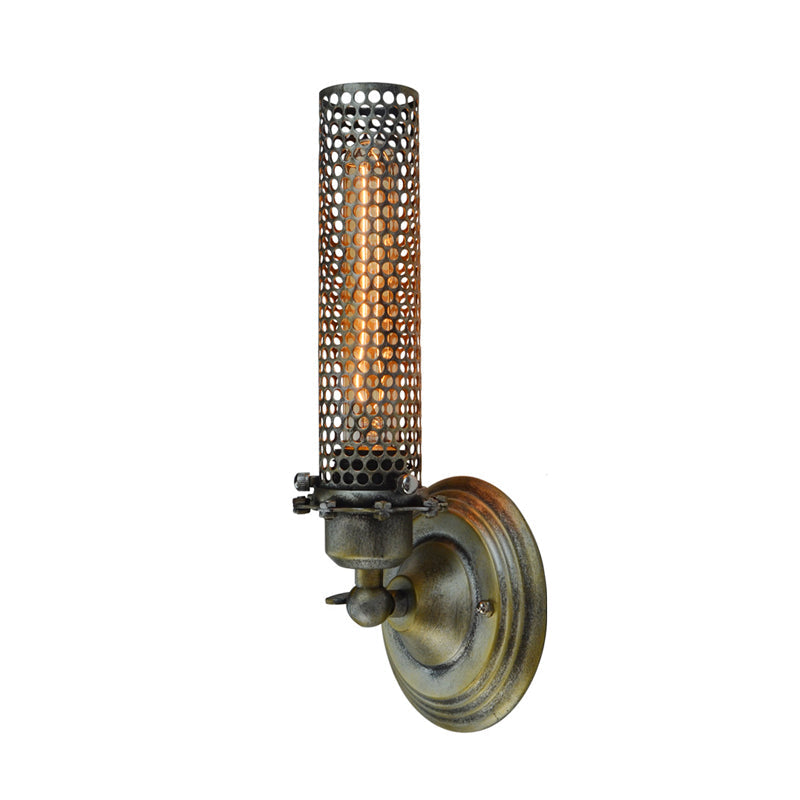 1/2 Lights Indoor Sconce Light Fixture Industrial Bronze Wall Lamp with Tube Metal Shade Clearhalo 'Art deco wall lights' 'Cast Iron' 'Glass' 'Industrial wall lights' 'Industrial' 'Middle century wall lights' 'Modern' 'Rustic wall lights' 'Tiffany' 'Traditional wall lights' 'Wall Lamps & Sconces' 'Wall Lights' Lighting' 314687