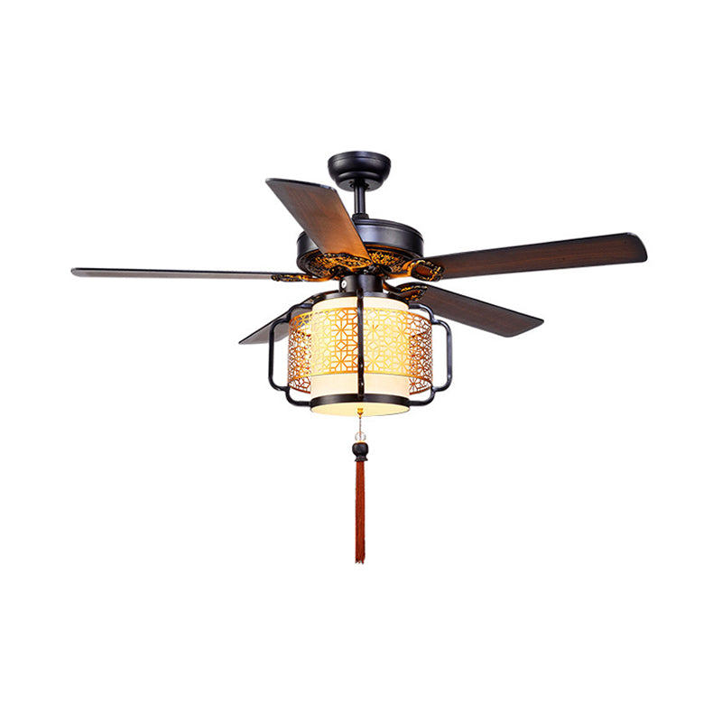 Lantern Kitchen Ceiling Fan Traditional Stylish Metal 42