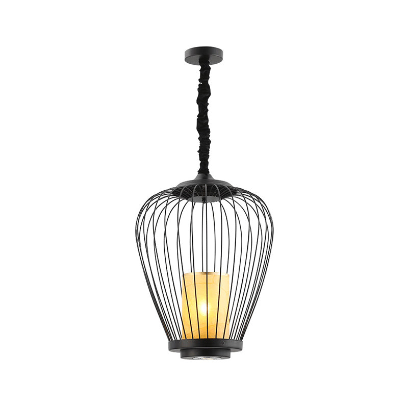 Caged Dining Room Ceiling Lighting Metal 14