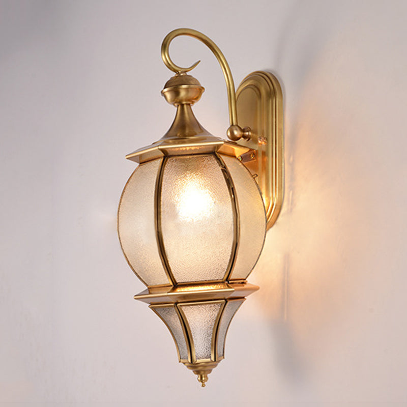 Gold Teardrop Sconce Light Retro Style Beveled Metallic and Water Glass 1 Bulb Wall Lamp Gold Clearhalo 'Wall Lamps & Sconces' 'Wall Lights' Lighting' 333714