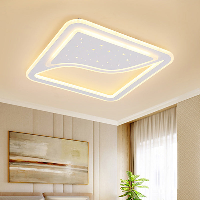 White Square/Rectangular LED Ceiling Lamp 19