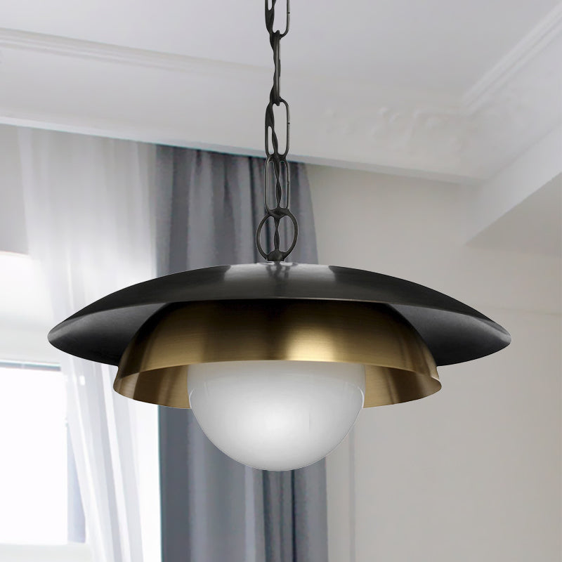 Metal Ball Ceiling Lamp Contemporary 1 Head Brass Pendant Light Fixture for Porch Clearhalo 'Ceiling Lights' 'Modern Pendants' 'Modern' 'Pendant Lights' 'Pendants' Lighting' 339368