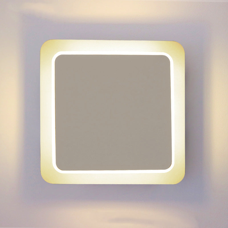 Modern Style Wall Light Square Shape Acrylic LED Sconce Light for Stair Dining Room White Clearhalo 'Wall Lamps & Sconces' 'Wall Lights' Lighting' 35374