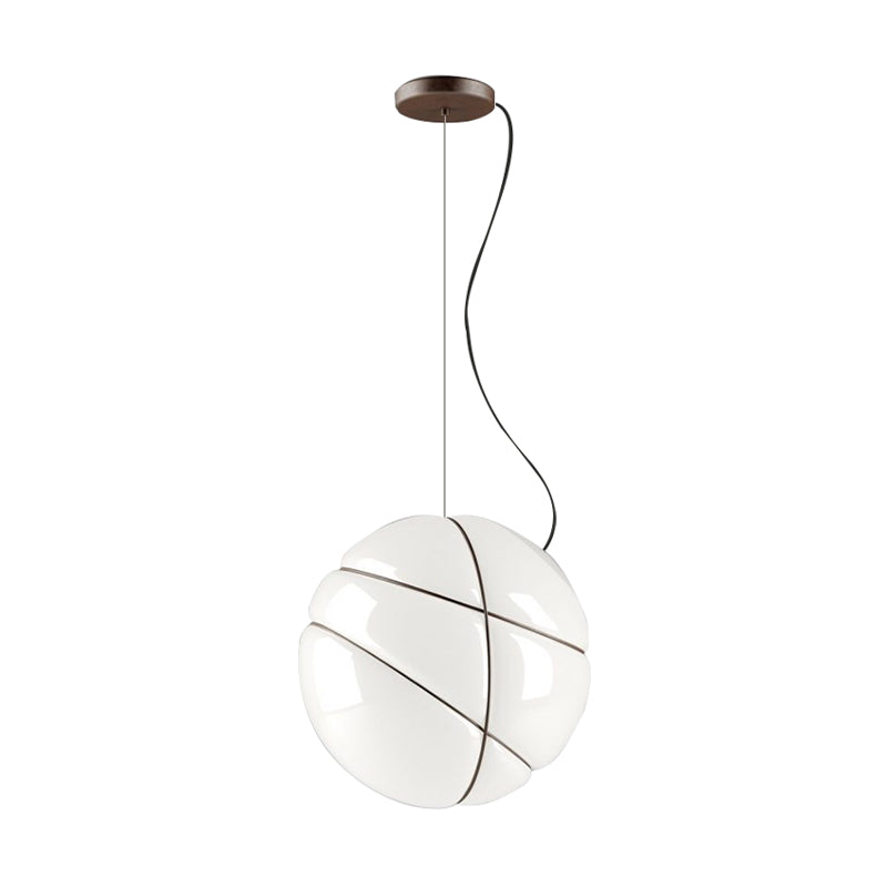 Global Ceiling Light Modernist White Glass 1 Bulb Dining Room Pendant Lighting Clearhalo 'Ceiling Lights' 'Glass shade' 'Glass' 'Modern Pendants' 'Modern' 'Pendant Lights' 'Pendants' Lighting' 359579