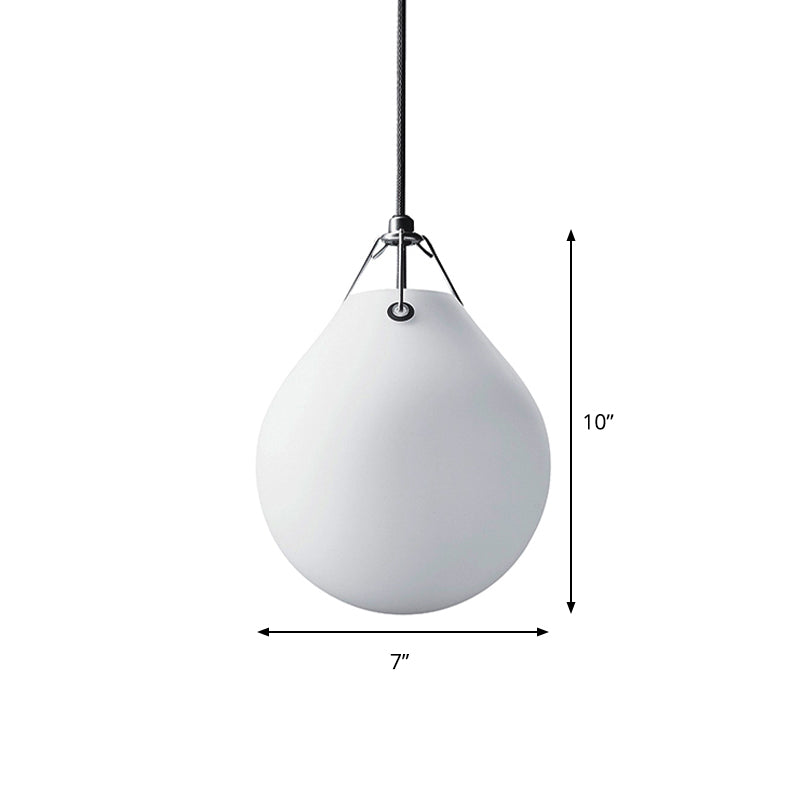 Minimalism Sphere Suspension Light White Glass 1 Head 7