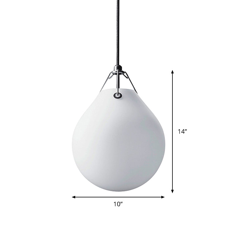 Minimalism Sphere Suspension Light White Glass 1 Head 7