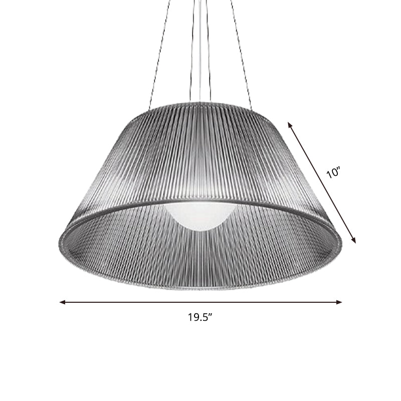 1 Light Restaurant Pendant Lamp Contemporary Hanging Ceiling Light with Cone Clear Glass Shade, 13