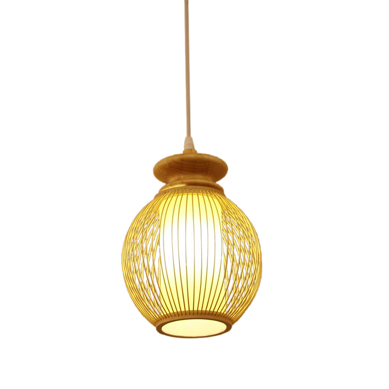 Jar Ceiling Lamp Japanese Bamboo 9