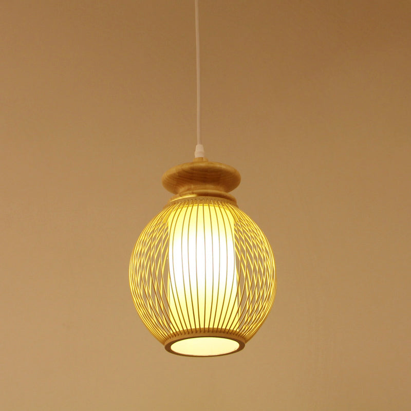 Jar Ceiling Lamp Japanese Bamboo 9