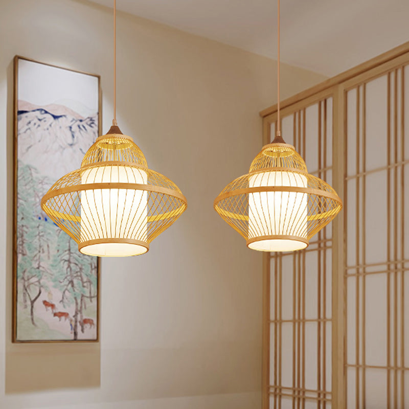 Curvy Pendant Lighting Japanese Bamboo 14