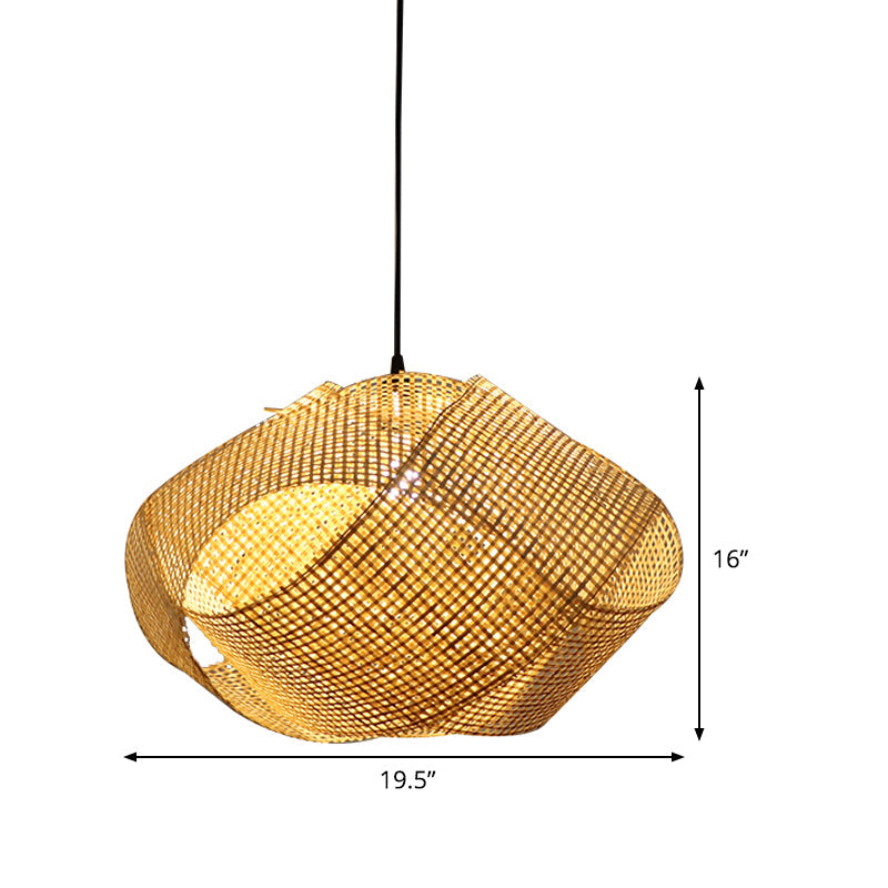 Swirl Down Lighting Japanese Bamboo 16