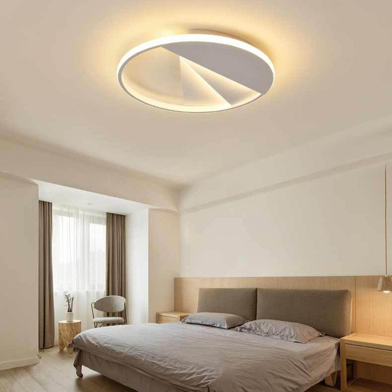 White Aluminum Acrylic Ceiling Lights Flush Mount Modern 18