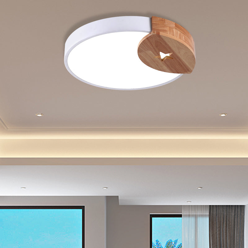 White Round Thin Ceiling Fixture Simple Acrylic 9