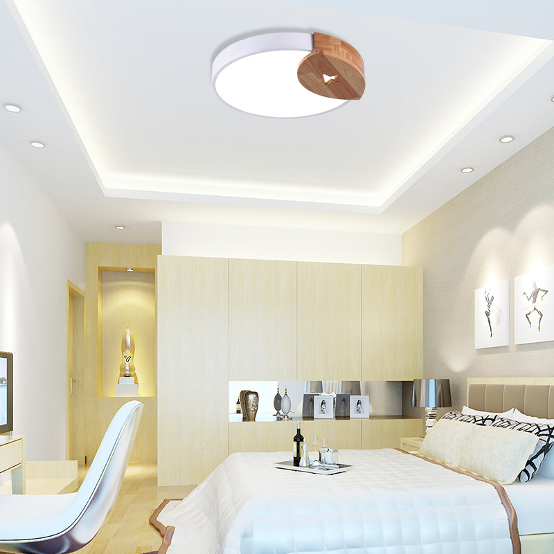 White Round Thin Ceiling Fixture Simple Acrylic 9