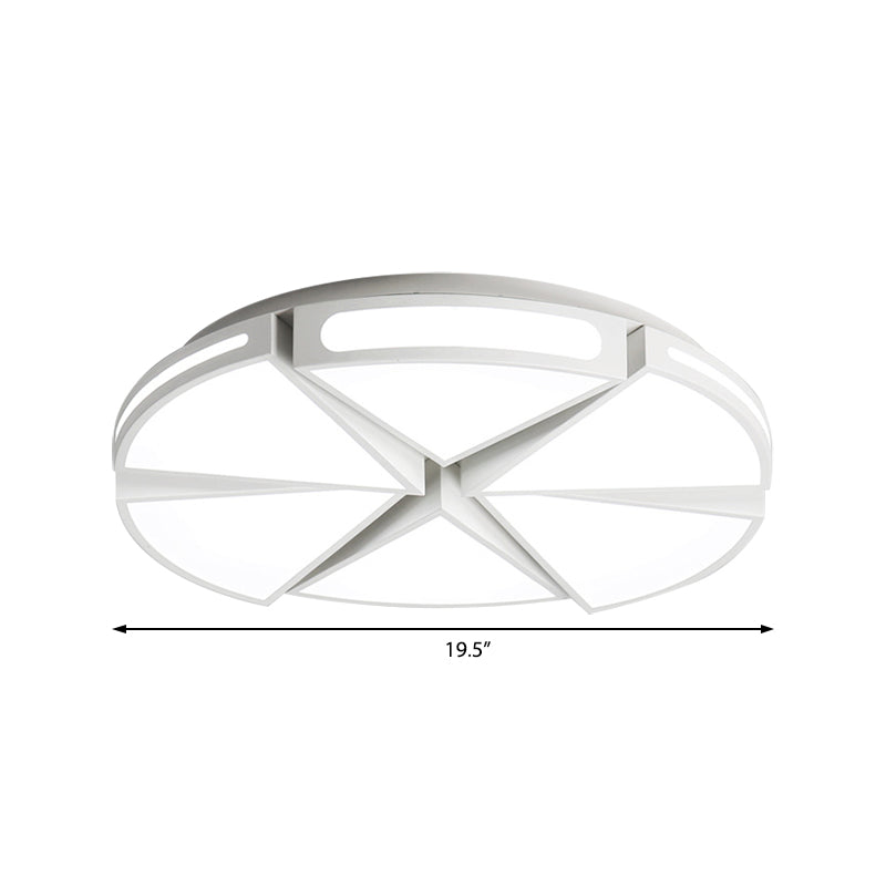 White/White and Black Round Ceiling Light for Kitchen, Metal 16