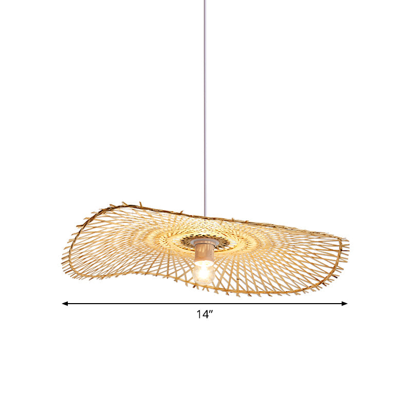 Flat Pendant Lighting Japanese Bamboo 14