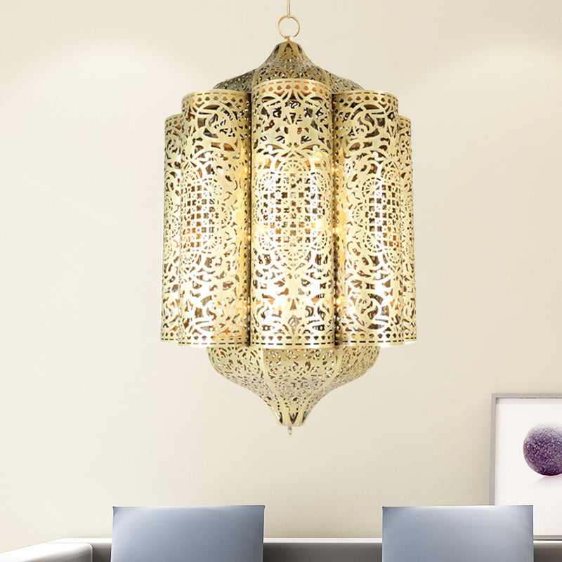 1 Head Curved Hanging Lamp Vintage Brass Metal Ceiling Pendant Light for Bedroom Brass Clearhalo 'Ceiling Lights' 'Pendant Lights' 'Pendants' Lighting' 381561_a6f43134-3e50-4ffb-94bd-617786c2beff