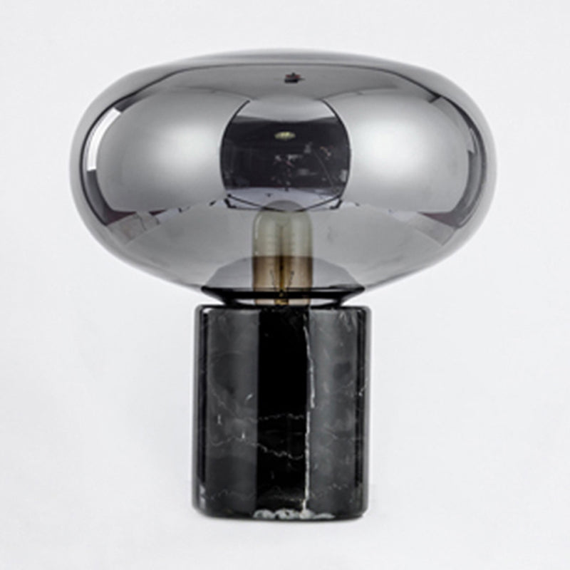 Urn Task Lamp Contemporary Smoke Gray Glass 1 Bulb 8