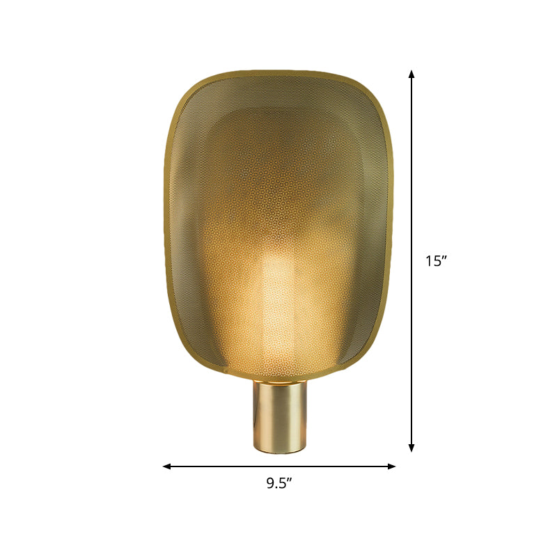 Oblong Task Lighting Contemporary Metal 1 Bulb Gold Reading Book Light, 9.5