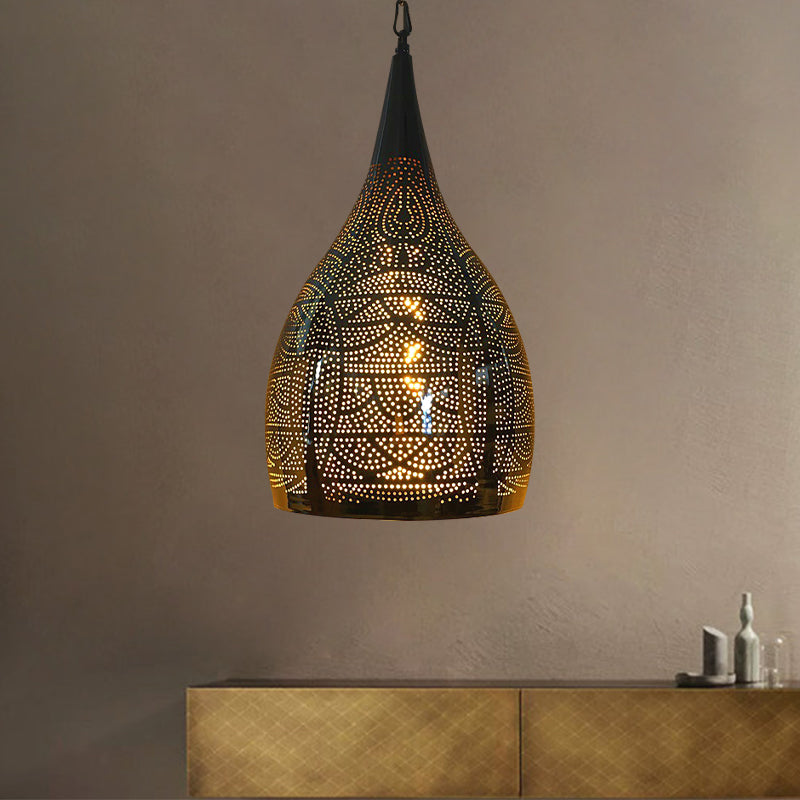 Urn Shape Metal Hanging Light Kit Arab 1-Head 9