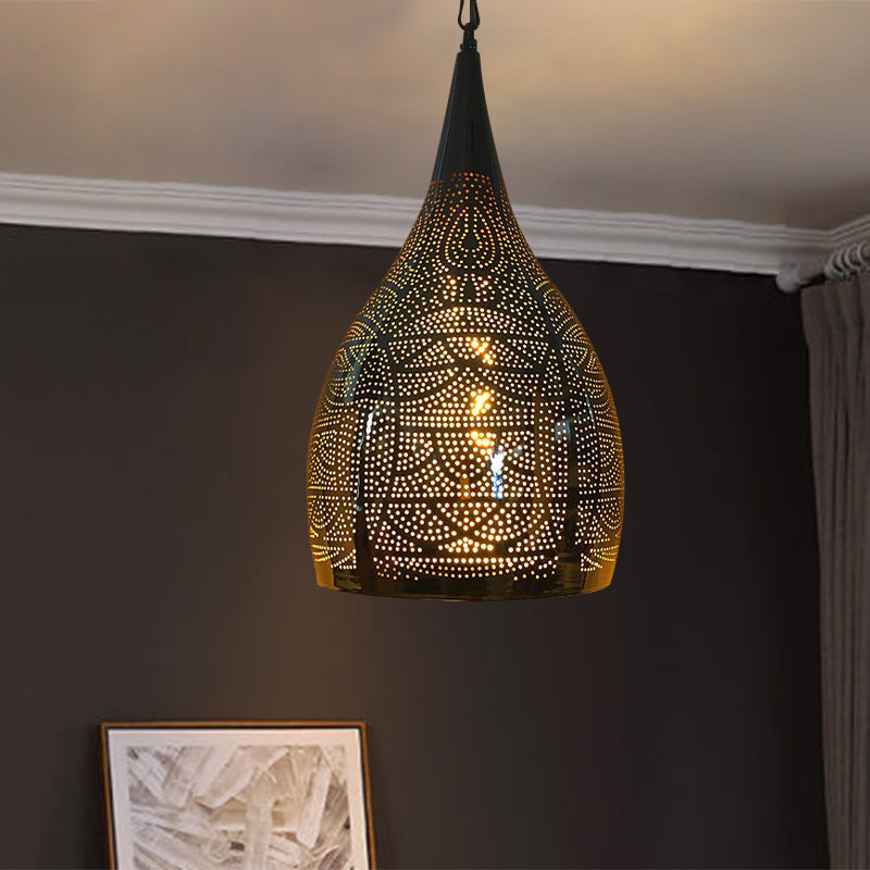 Urn Shape Metal Hanging Light Kit Arab 1-Head 9