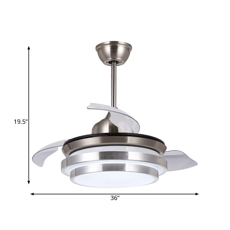 Modern Cascaded Circle Semi Flushmount 36