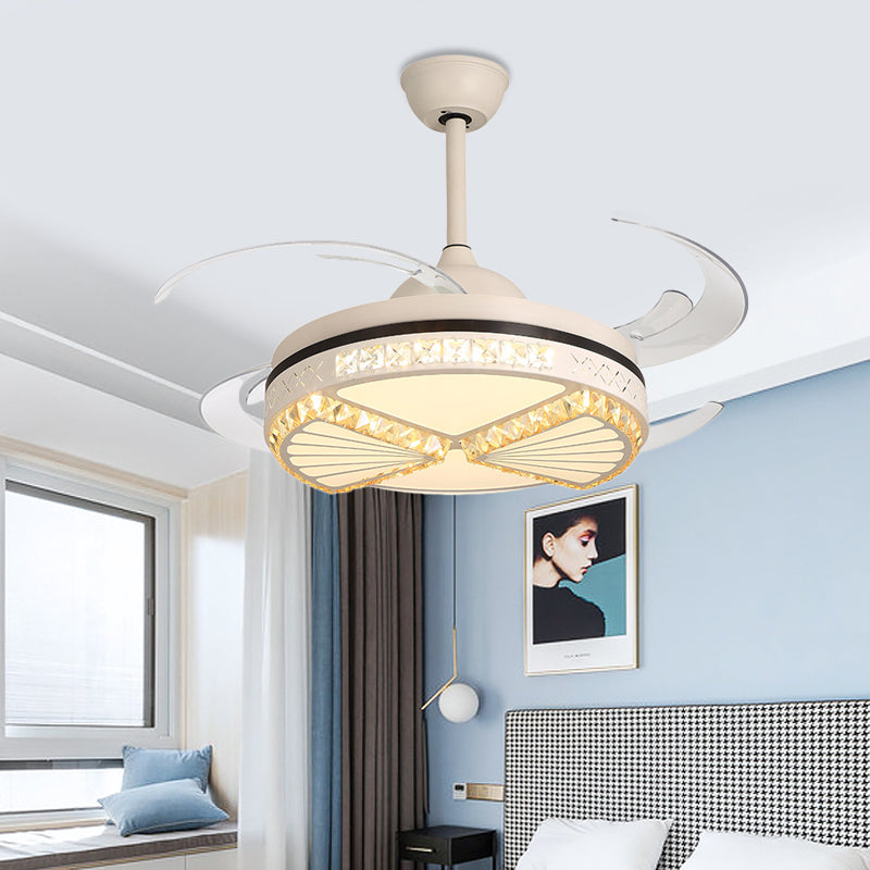 Crystal Sector Ceiling Fan Lighting Modern Style Living Room 48