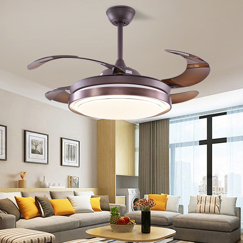 Metal Round Semi Flushmount Contemporary Bedroom 52