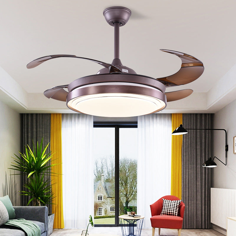 Metal Round Semi Flushmount Contemporary Bedroom 52